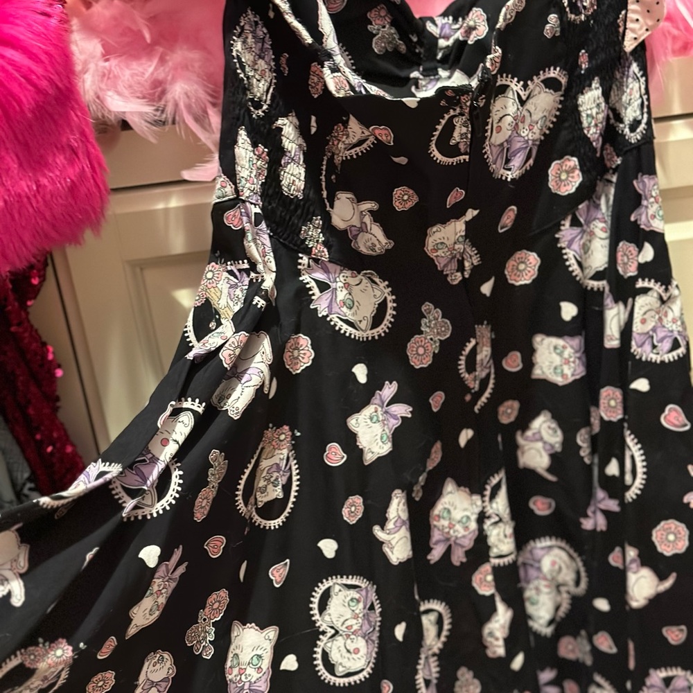 Hellbunny Cat Heart Halter dress, Size M - Picture 6 of 6